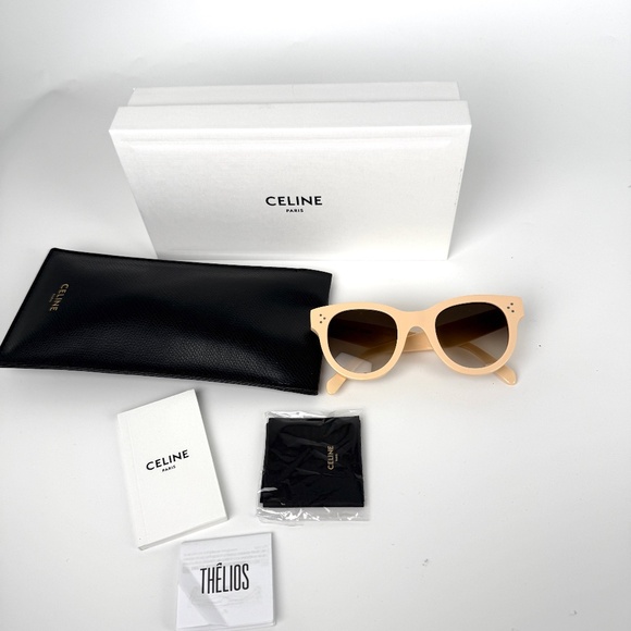 CELINE CL4003 Light Beige Acetate Classic Sunglasses main image 6